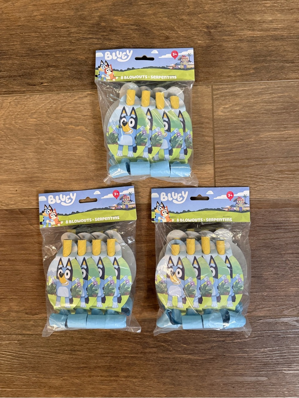 Bluey blowouts party favors